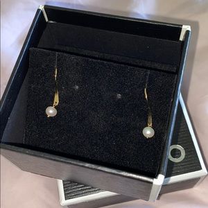 Brand New Gold Pearl Earrings